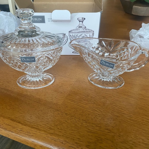 Goldinger Dublin Collection Crystal Sugar and Creamer Set - Picture 6 of 9